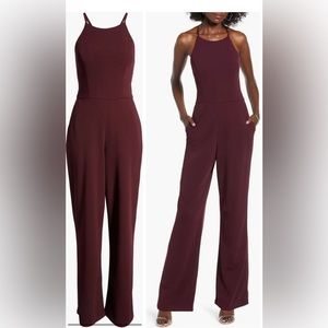 Stunning SPEECHLESS brand lace back burgundy jumpsuit from NORDSTROM! Size LARGE